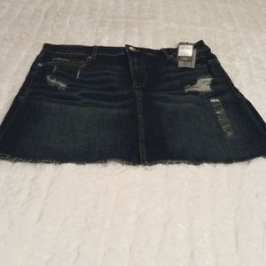 Tommy jeans distressed denim mini skirt